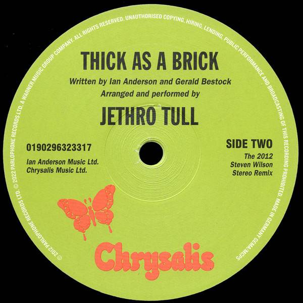 Jethro Tull – Thick As A Brick LP